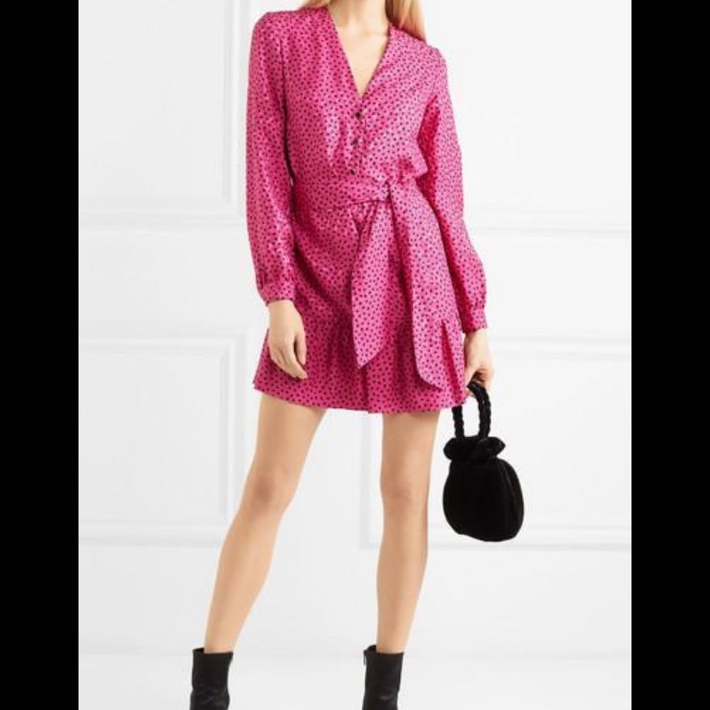 Vanessa Seward Flora Belted Silk Mini Dress NWT M